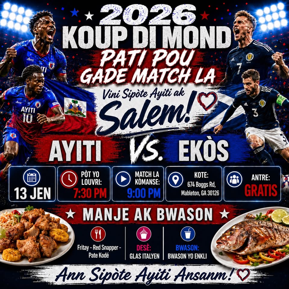 Haiti vs Scotland Watch Party | Pati Pou Gade Match Ayiti vs Ekòs