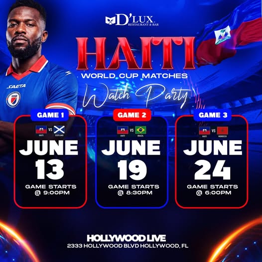 Haiti World Cup Watch Party at D’Lux