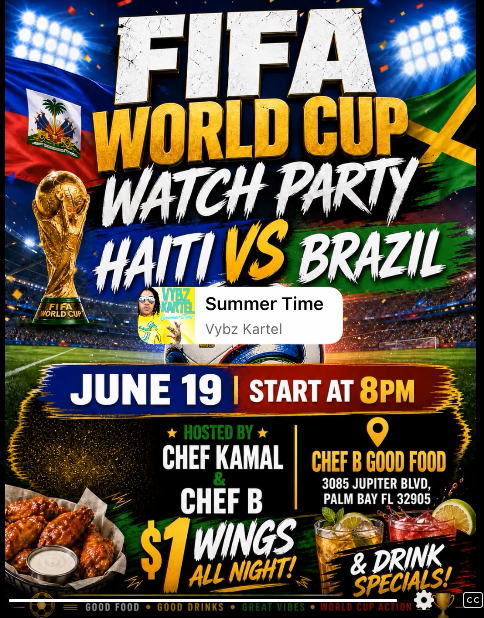 FIFA World Cup Watch Party – Haiti vs Brazil! ⚽🔥